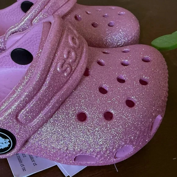 Crocs Kids' Sparkle Clogs in Pink - Picture 4 of 7